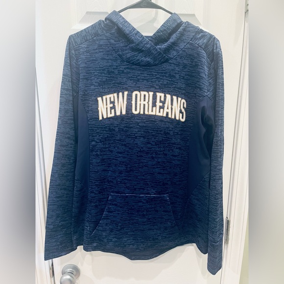 Majestic Tops - Majestic Women's NEW ORLEANS Pelicans Showtime Done‎ Better Pullover Hoodie MED